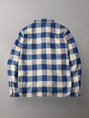 FN-SNR-101L WHxBL ブロックチェックネルシャツ101L FNSNR101L FLATHEAD フラットヘッドシャツ BLOCK CHECK NEL SHIRTの画像