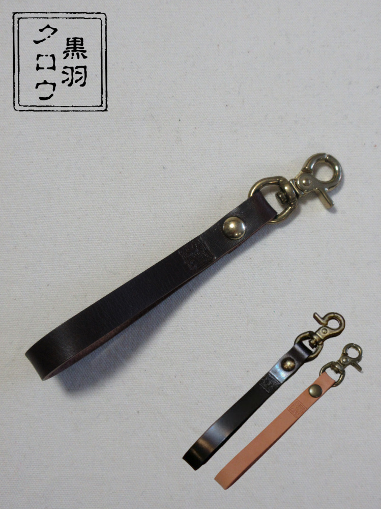 WS-S-Sサイズ-黒羽ウォレットストラップ-WSS-黒羽（CROW：クロウ)ストラップ レザー メンズの画像
