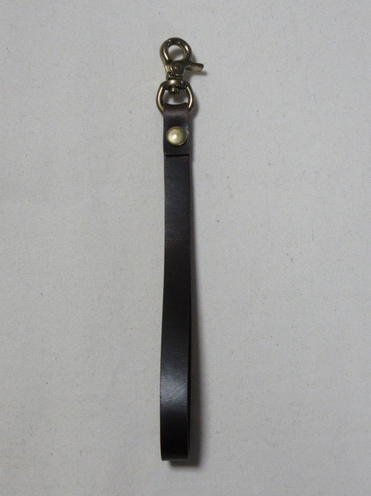 WS-L-Lサイズ-黒羽ウォレットストラップ-WSL-黒羽（CROW：クロウ)ストラップ レザー メンズの画像