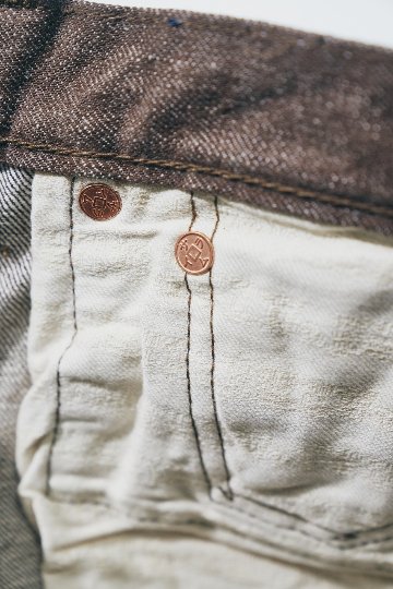 S310BRX ブラウンデニムスーパーワイドモデル SAMURAIJEANS サムライジーンズデニムジーンズ 15OZ鹿の子セルビッチデニムの画像