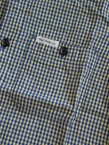 旧商品スペシャルプライス！CO-32W-ギンガムワークシャツ32長袖-CO32W-FLATHEAD-フラットヘッドシャツ メンズ ギンガムチェックの画像
