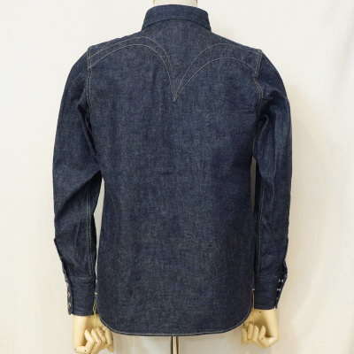 SWD-L01-インディゴ-デニムウエスタンシャツカモメL01-SWDL01-SAMURAIJEANS-サムライジーンズウエスタンシャツ-デニムシャツの画像