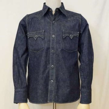 SWD-L01-インディゴ-デニムウエスタンシャツカモメL01-SWDL01-SAMURAIJEANS-サムライジーンズウエスタンシャツ-デニムシャツの画像