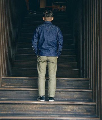 SWD-L01-インディゴ-デニムウエスタンシャツカモメL01-SWDL01-SAMURAIJEANS-サムライジーンズウエスタンシャツ-デニムシャツの画像