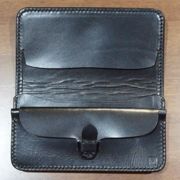 CBM195-BK-CBM195マチ付きロングウォレット-黒羽（CROW：クロウ)ロングウォレットの画像