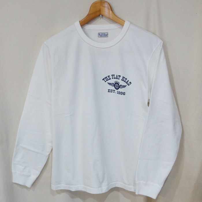FN-THCL-102-WH-フラットヘッドロングTシャツ102-FNTHCL102-FLATHEAD-フラットヘッドロングスリーブTシャツ-長袖Tシャツ-ロンTの画像