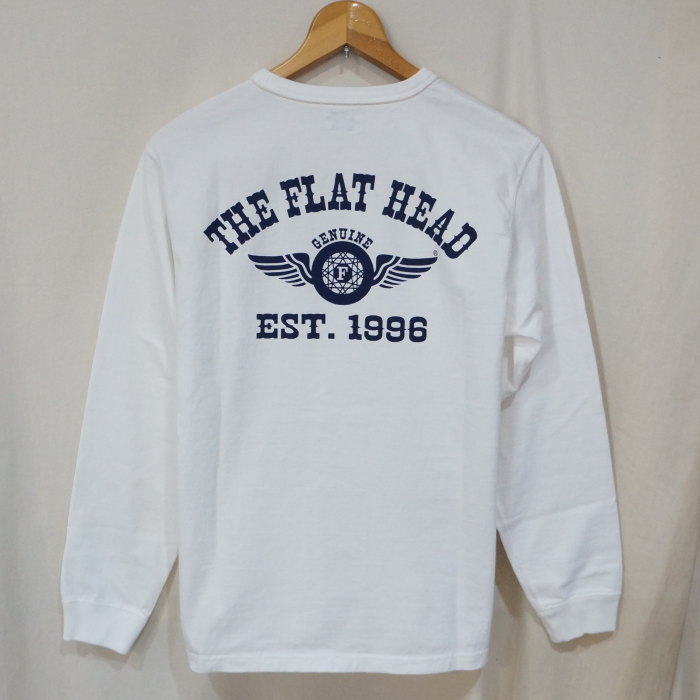 FN-THCL-102-WH-フラットヘッドロングTシャツ102-FNTHCL102-FLATHEAD-フラットヘッドロングスリーブTシャツ-長袖Tシャツ-ロンTの画像