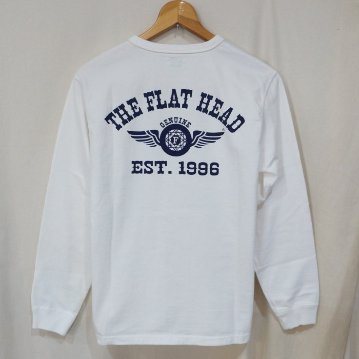 FN-THCL-102-WH-フラットヘッドロングTシャツ102-FNTHCL102-FLATHEAD-フラットヘッドロングスリーブTシャツ-長袖Tシャツ-ロンTの画像