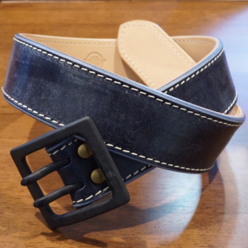A107HS-NV-ブライドルレザーステッチベルト17-SAMURAIJEANS-サムライジーンズベルトの画像