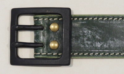 A107HS-GRN-ブライドルレザーステッチベルト17-SAMURAIJEANS-サムライジーンズベルトの画像
