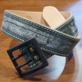 A107HS-GRN-ブライドルレザーステッチベルト17-SAMURAIJEANS-サムライジーンズベルトの画像