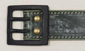 A107HS-GRN-ブライドルレザーステッチベルト17-SAMURAIJEANS-サムライジーンズベルトの画像