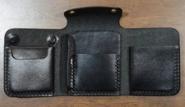 CW-ADV-BK-CWミニウォレット-CWADV-黒羽（CROW：クロウ)-黒羽ビルホルダー-カードケース-コインケースの画像