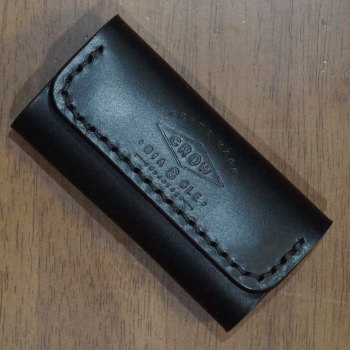 KC2-ADV-BK-CRレザーキーケース2-KC2ADV-黒羽（CROW：クロウ)レザーキーケースの画像