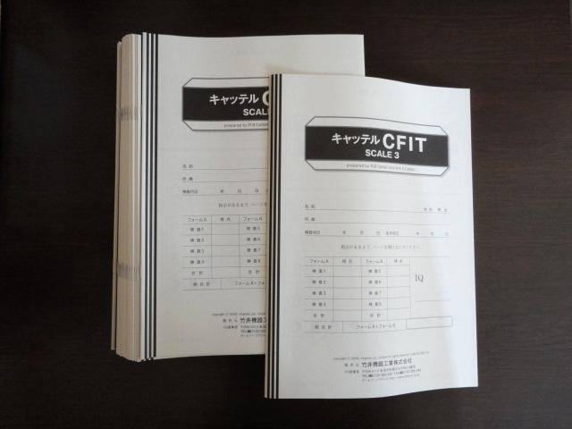キャッテルCFIT知能検査用紙100枚セットの画像