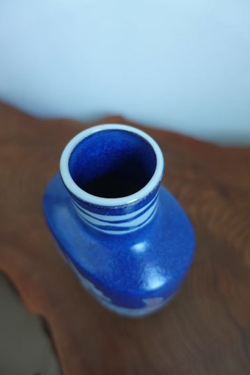 ロイヤルコペンハーゲン 花瓶（青/鳥）の画像