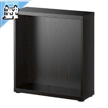 【IKEA Original】BESTA -ベストー- シェルフ 隙間収納 フレーム ブラックブラウン 60x20x64 cm画像