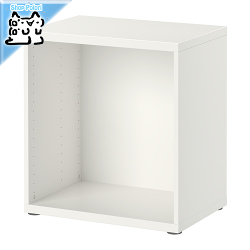 【IKEA Original】BESTA -ベストー- シェルフ テレビ台 フレーム ホワイト 60x40x64 cmの画像