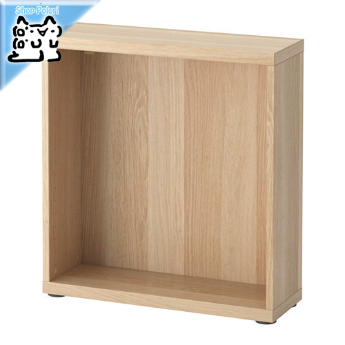 【IKEA Original】BESTA -ベストー- シェルフ/隙間収納　フレーム ホワイトステインオーク調 60x20x64 cm画像