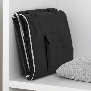 【IKEA Original】LURVIG -ルールヴィグ- ペット用旅行バッグ ブラック グレー 50ｘ32x35 cmの画像