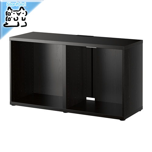 【IKEA Original】BESTA -ベストー- シェルフ テレビ台 フレーム ブラック ブラウン 120x40x64 cmの画像
