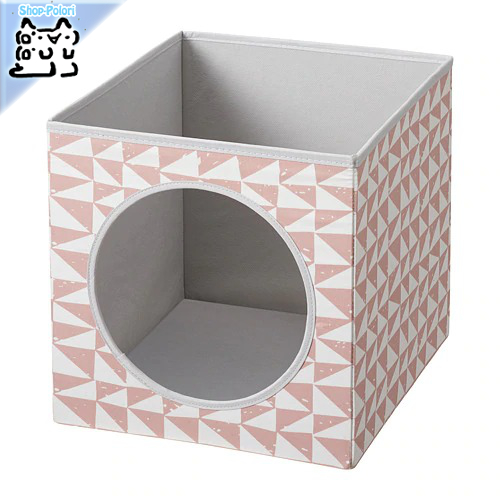 【IKEA Original】LURVIG -ルールヴィグ- ペット ネコ用ベッド キャットハウス ピンク 33x38x33 cm画像