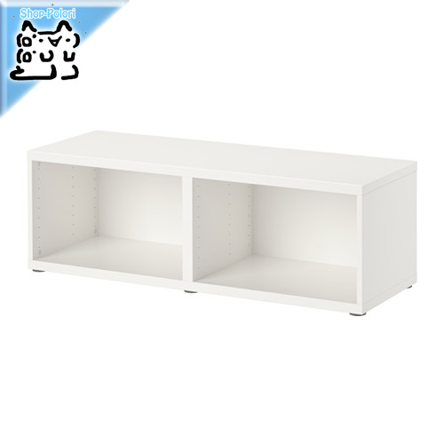 【IKEA Original】BESTA -ベストー- シェルフ テレビ台 フレーム ホワイト 120x40x38 cm画像