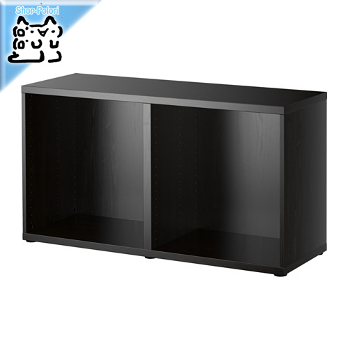 【IKEA Original】BESTA -ベストー- シェルフ テレビ台 フレーム ブラック ブラウン 120x40x64 cmの画像