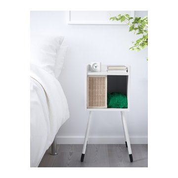 【IKEA Original】LURVIG -ルールヴィグ- キャットハウス 脚付き ホワイト 33x33 cm 爪とぎマット付画像