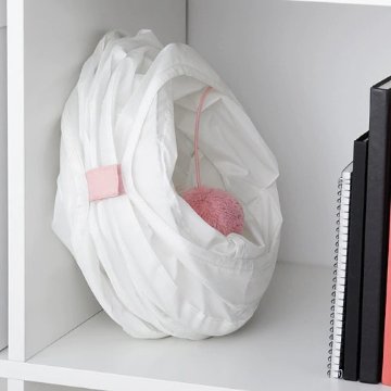 【IKEA Original】LURVIG -ルールヴィグ- ペット プレイトンネル ネコ用 ホワイト ピンク 128 cm画像