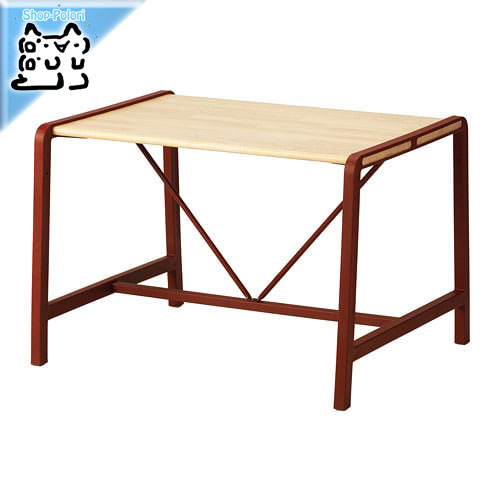 【IKEA Original】YPPERLIG -イッペルリグ- 子供用テーブル ビーチ ダークレッド 74x62 cm画像