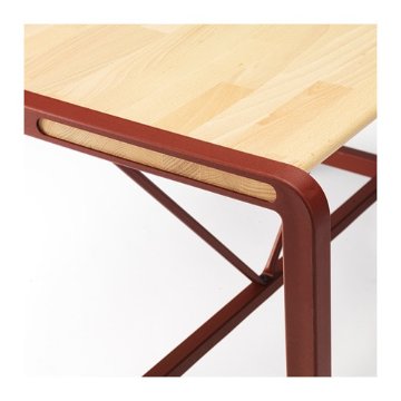 【IKEA Original】YPPERLIG -イッペルリグ- 子供用テーブル ビーチ ダークレッド 74x62 cm画像