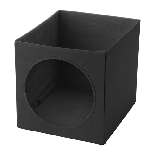 【IKEA Original】LURVIG -ルールヴィグ- キャットハウス ブラック 33x38x33 cm 猫の遊び場の画像