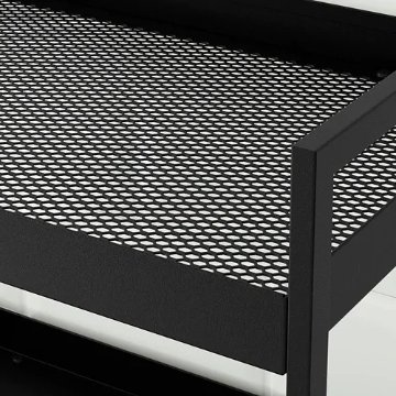 【IKEA Original】NISSAFORS -ニッサフォース- シェルフ ワゴン ブラック 50.5x30x83 cmの画像