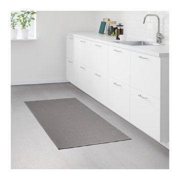 【IKEA Original】SOLLINGE -ソッリンゲ- ラグ 平織り グレー 65x150 cmの画像