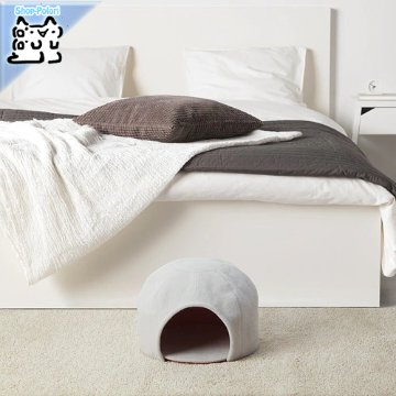 【IKEA Original】LURVIG -ルールヴィグ- ペットキャットハウス イグルー ライトグレー ピンク 25 cm画像