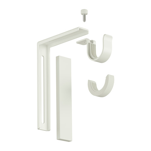 【IKEA Original】BETYDLIG -ベティードリグ- カーテンロッド用 壁/天井用ブラケット ホワイト画像