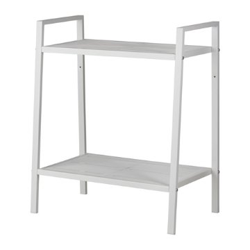 【IKEA Original】LERBERG -レールベリ- シェルフユニット 2段収納 ホワイト 60x70 cm画像