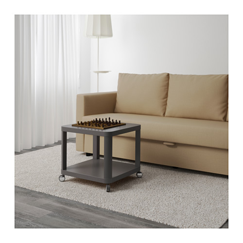 【IKEA Original】TINGBY -ティングビー- サイドテーブル キャスター付き グレー 50x50 cmの画像