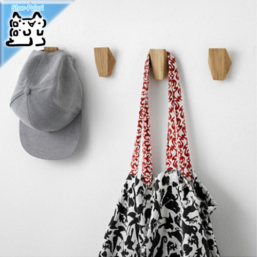 【IKEA Original】SKUGGIS -スクッギス- 壁掛用フック 竹 1PCS 5.4x7 cmの画像