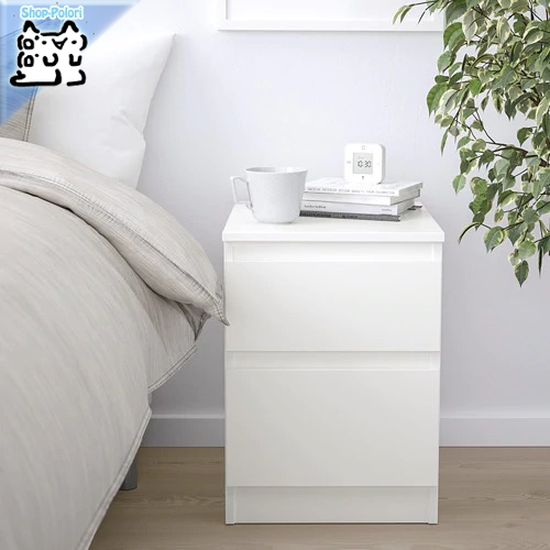 【IKEA Original】KULLEN -クレン- チェスト（引き出し×2） ホワイト 35x49 cmの画像