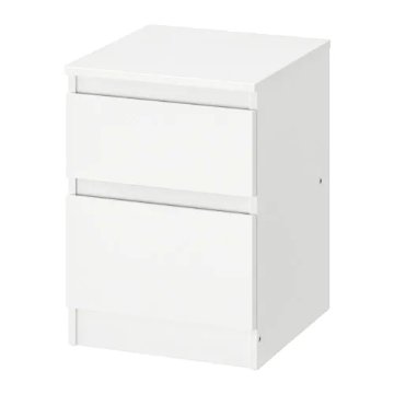 【IKEA Original】KULLEN -クレン- チェスト（引き出し×2） ホワイト 35x49 cmの画像