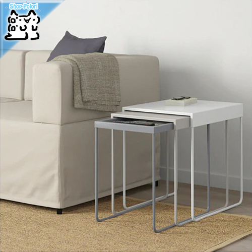 【IKEA Original】GRANBODA -グランボダ- コーヒーテーブル サイドテーブル ネストテーブル3点セットの画像