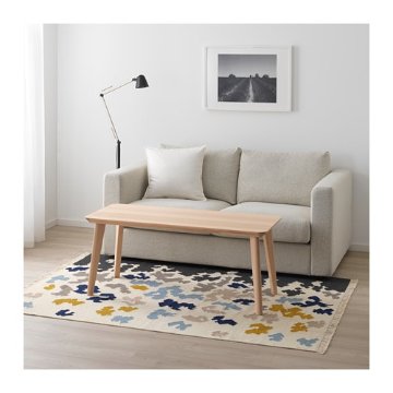 【IKEA Original】VIDEBAK -ヴィーデベック- ラグ 平織り 手織り マルチカラー 133x195 cm画像