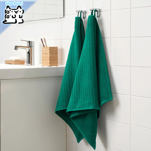 【IKEA Original】VAGSJON -ヴォーグショーン- バスタオル ダークグリーン 50x100 cmの画像