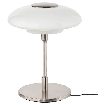 【IKEA Original】TALLBYN -テルビーン- テーブルランプ ニッケルメッキ オパールホワイト ガラス 40 cm画像
