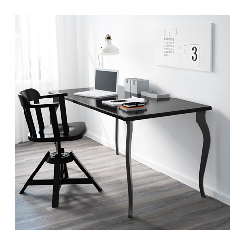 【IKEA Original】LALLE -ラッレ- テーブル 脚 1本 無垢材 ブラック 70 cm画像