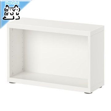 【IKEA Original】BESTA -ベストー- シェルフ/テレビ台 フレーム ホワイト 60x20x38 cm画像
