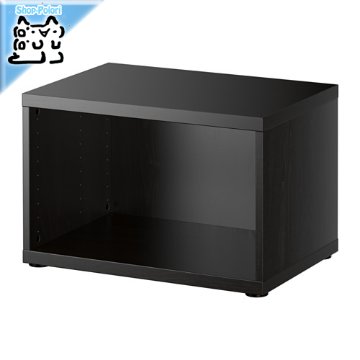 【IKEA Original】BESTA -ベストー- シェルフ/テレビ台 フレーム ブラックブラウン 60x40x38 cm画像