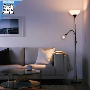 【IKEA Original】NOT -ノート- フロアアップライト/読書ランプ ブラック 174 cm画像